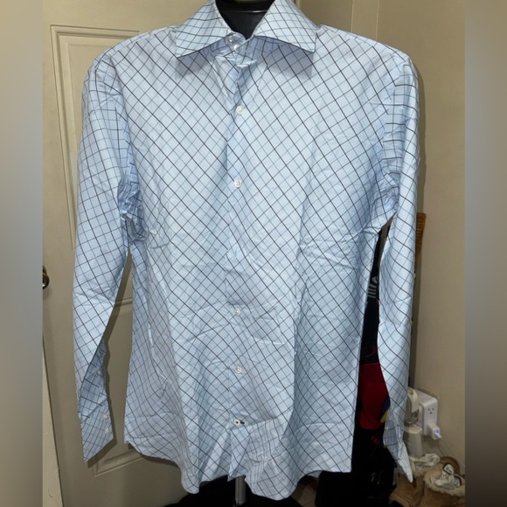 Banana Republic I Men’s I Shirt I Light Blue Windowpane